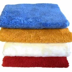 Qnix Accessories Coral Fleece Laser Cut Edgeless Microfiber Towel-16x16(12/pk)