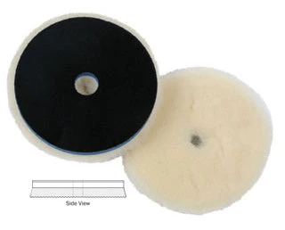 Lake Country Low Lint Lambswool Pad W/ Blue Foam Interface 1 Lake Country Low Lint Lambswool Pad W/ Blue Foam Interface