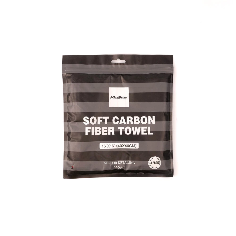 MaxShine Detailing MaxShine 360GSM 16"x16"Premium Soft Microfiber Carbon Fiber Towel 3 MaxShine Detailing MaxShine 360GSM 16"x16"Premium Soft Microfiber Carbon Fiber Towel