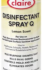 Claire Disinfectant Spray Q Lemon Scent Aerosol Carpet & Upholstery