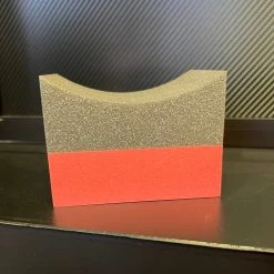 Qnix Contour Tire Dressing Applicator - Red & Black